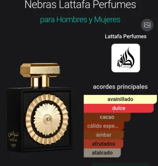 Perfume Nebras Lattafa Negro y Dorado