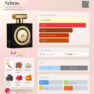 Perfume Nebras Lattafa Negro y Dorado