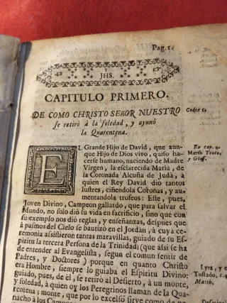 Libro Hijo de David Historia Sagrada año 1749