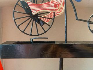 Juguete vintage ciclista bandera USA