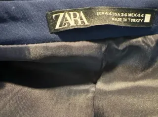 Traje Zara Hombre Talla 44 Azul Marino