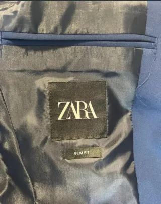 Traje Zara Hombre Talla 44 Azul Marino