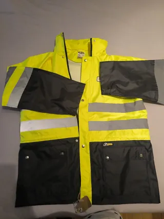 Parka de trabajo negra y amarilla