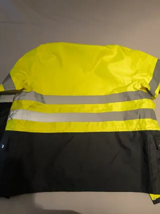 Parka de trabajo negra y amarilla