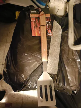 Utensilios barbacoa madera y metal