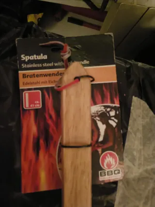 Utensilios barbacoa madera y metal