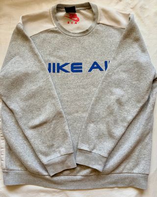 “Nike Air gris logo azul crewneck talla L street