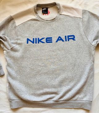 “Nike Air gris logo azul crewneck talla L street
