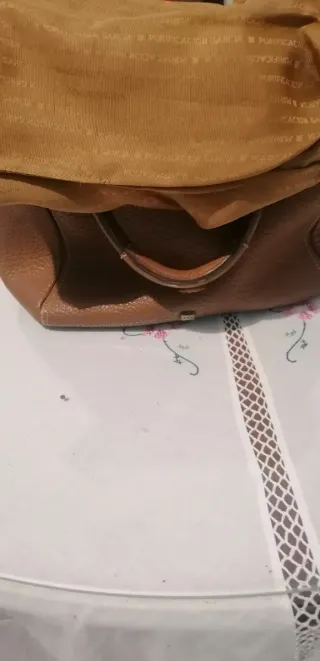 Bolso Piel Purificación García color tostado