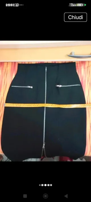 Gonna Zara nera con zip pari a nuova
