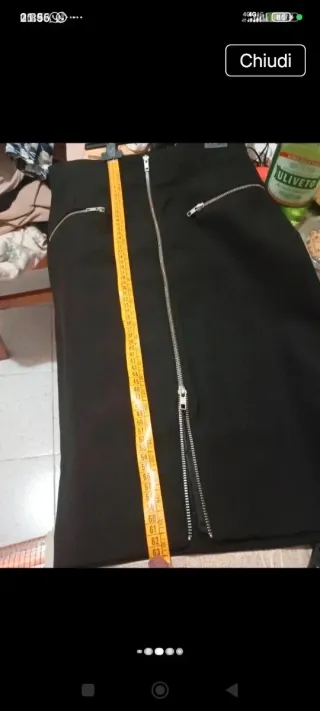 Gonna Zara nera con zip pari a nuova