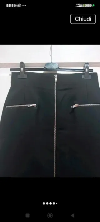 Gonna Zara nera con zip pari a nuova