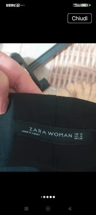 Gonna Zara nera con zip pari a nuova