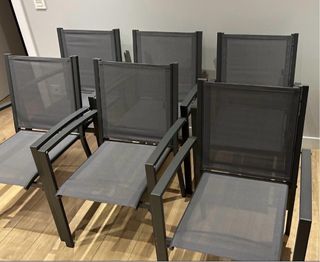 Conjunto 6 sillas y mesa exterior