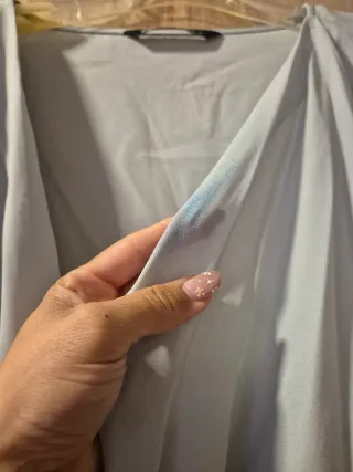 Blusa Zara manga acampanada azul
