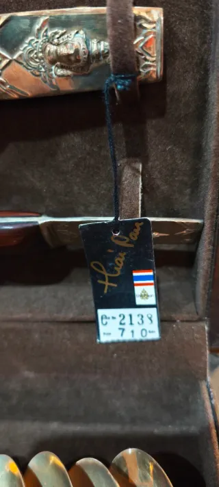 Juego Cubertería Thai Rose Madera y Bronce