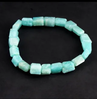 Pulseira Amazonita Natural Facetada 108ct