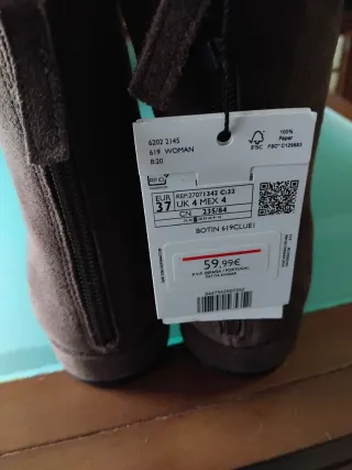 Mango Botines Marrones Talla 37