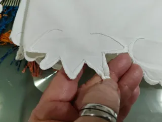 Lenzuolo matrimoniale antico con 3 federe