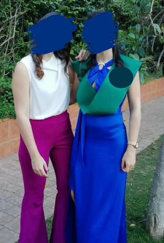 Vestido Marciano azul eléctrico