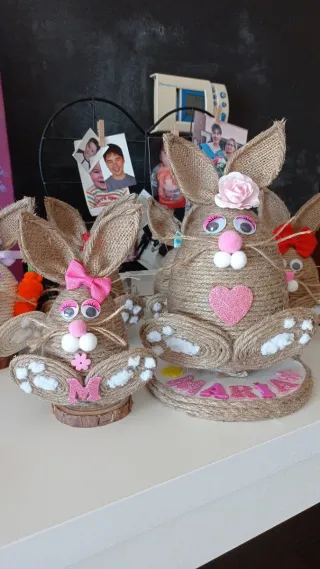 Conejitos de Pascua artesanales