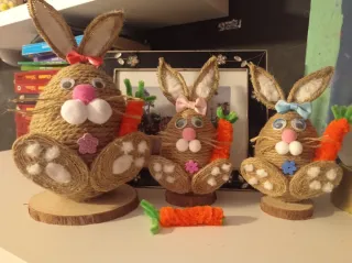 Conejitos de Pascua artesanales