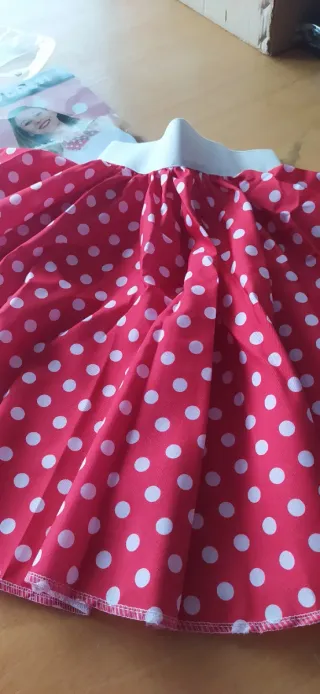 Disfraz años 50 falda lunares adulto