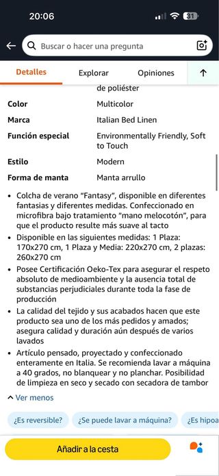 Colcha de Verano 220x270cm NUEVA!
