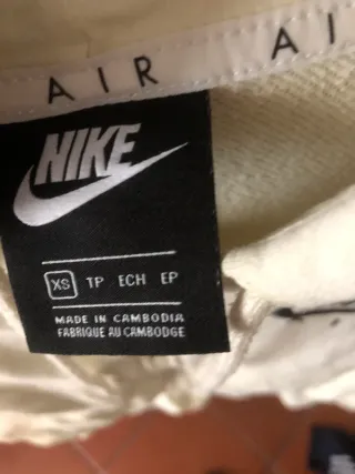 Felpa Nike Air beige/bianca