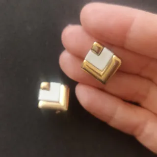 Pendientes Nina Ricci Vintage Oro Blanco