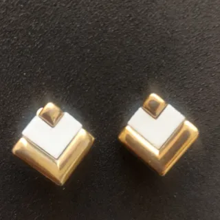 Pendientes Nina Ricci Vintage Oro Blanco