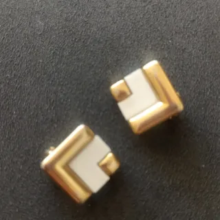 Pendientes Nina Ricci Vintage Oro Blanco