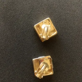 Pendientes Nina Ricci Vintage Oro Blanco