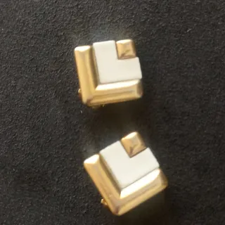 Pendientes Nina Ricci Vintage Oro Blanco