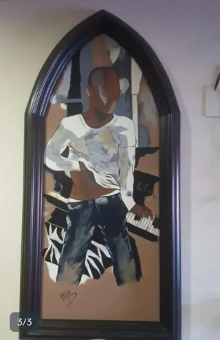 Cuadro con marco antiguo