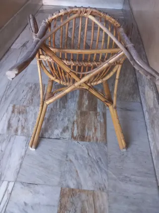 Poltrona in bambù e rattan