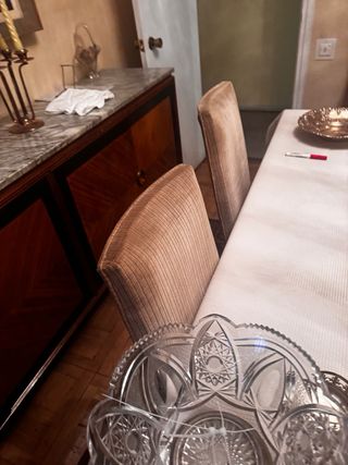 Mesa salón grande comedor extensible y 6 sillas