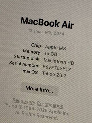 MacBook Air M3 13' 16/512