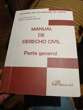 Manual de derecho civil parte general