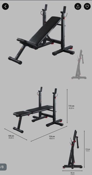 Banco musculación rack plegable