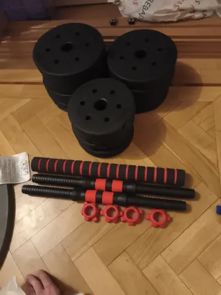 Barra y Mancuernas Body Pump 20kg Ajustable