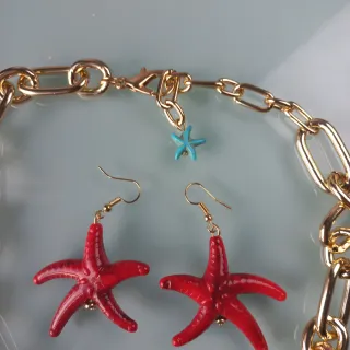 Collar y Pendientes Estrellas de Mar y Tortugas