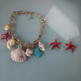 Collar y Pendientes Estrellas de Mar y Tortugas
