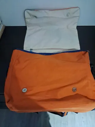 Bolsa de tela reversible Billabong naranja y azul
