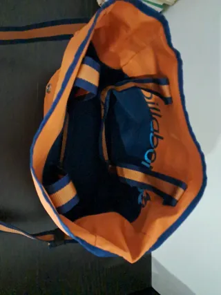Bolsa de tela reversible Billabong naranja y azul