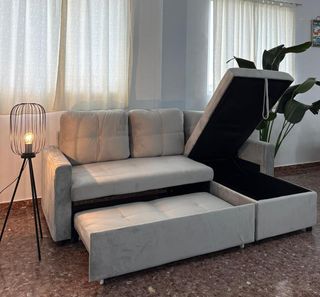 Sofá Cama Chaise Longue con Arcón