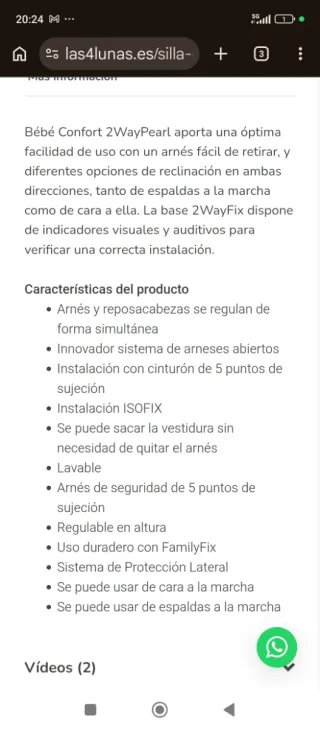 Silla coche Bebeconfort 2wayfix evolutiva