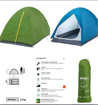 Tienda de campaña Arpenaz 2 Quechua