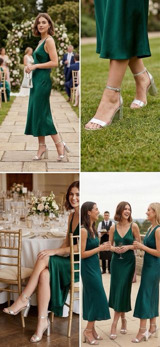 Zapatos de tacón plateados ASOS