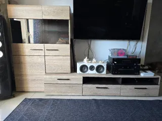 Mueble RTV Comedor + Estantería Madera
